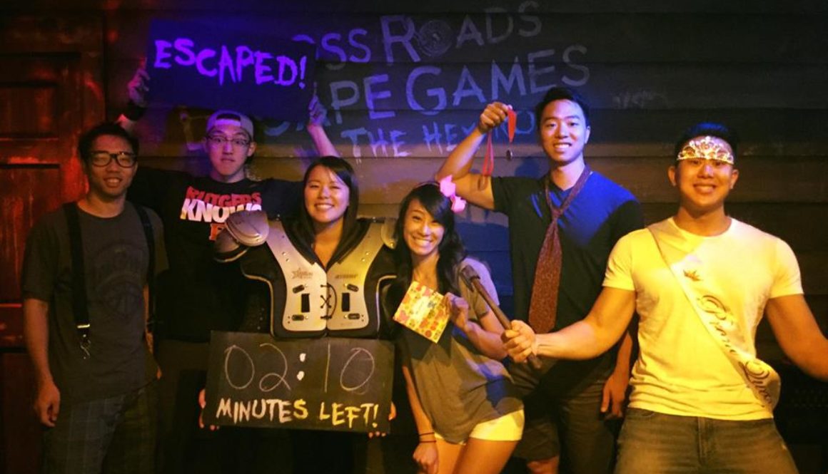 Teammates escape The Hex Room from Cross Roads Escape Games