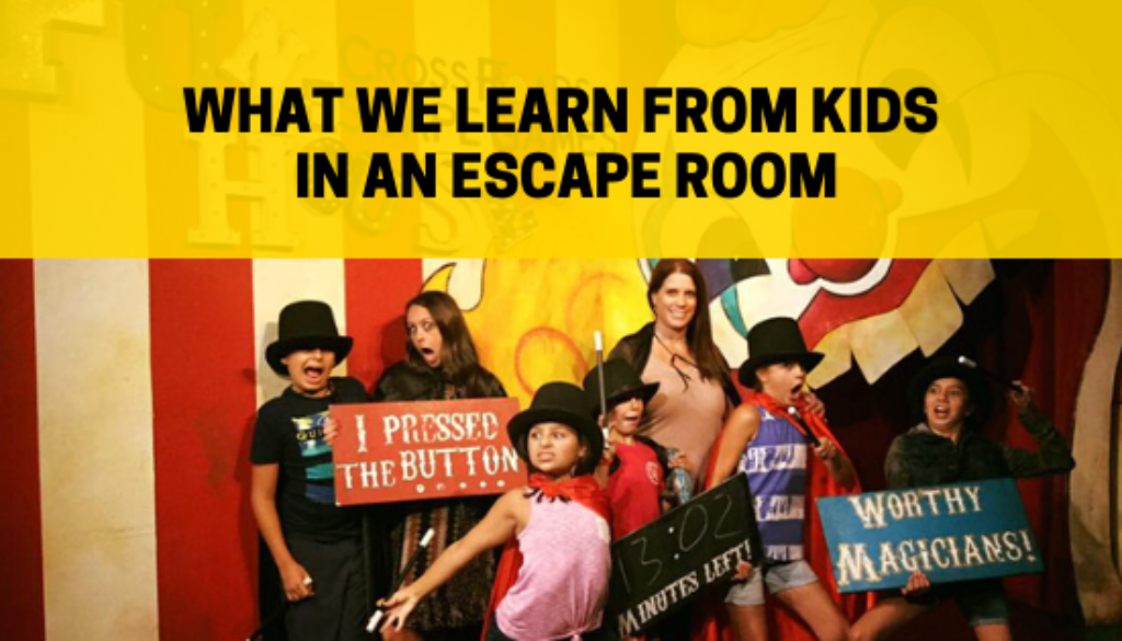 What we learn from KIds in an escape room